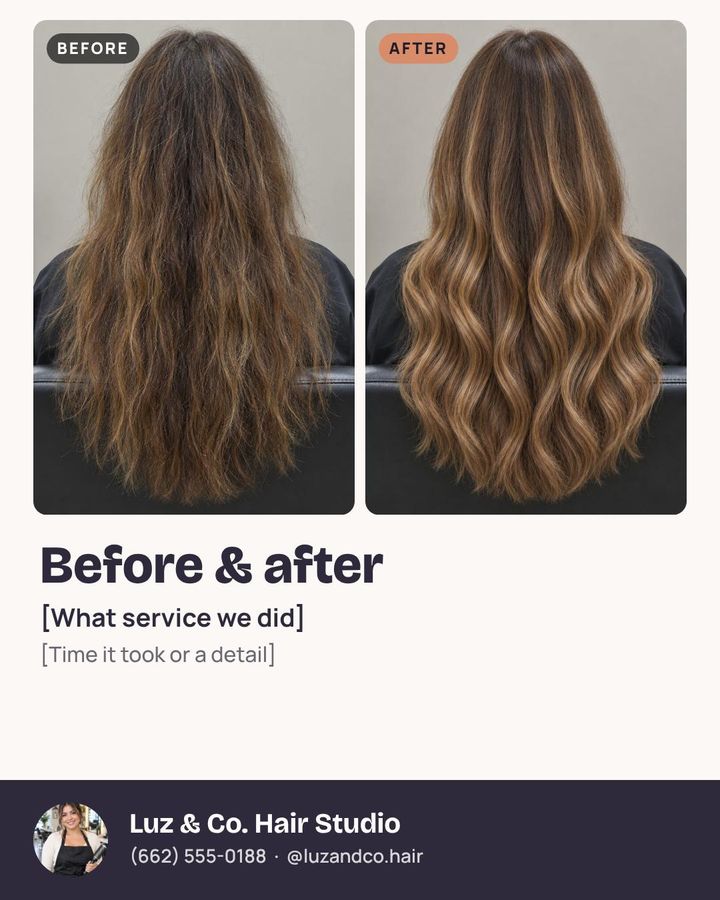 Sample before and after post