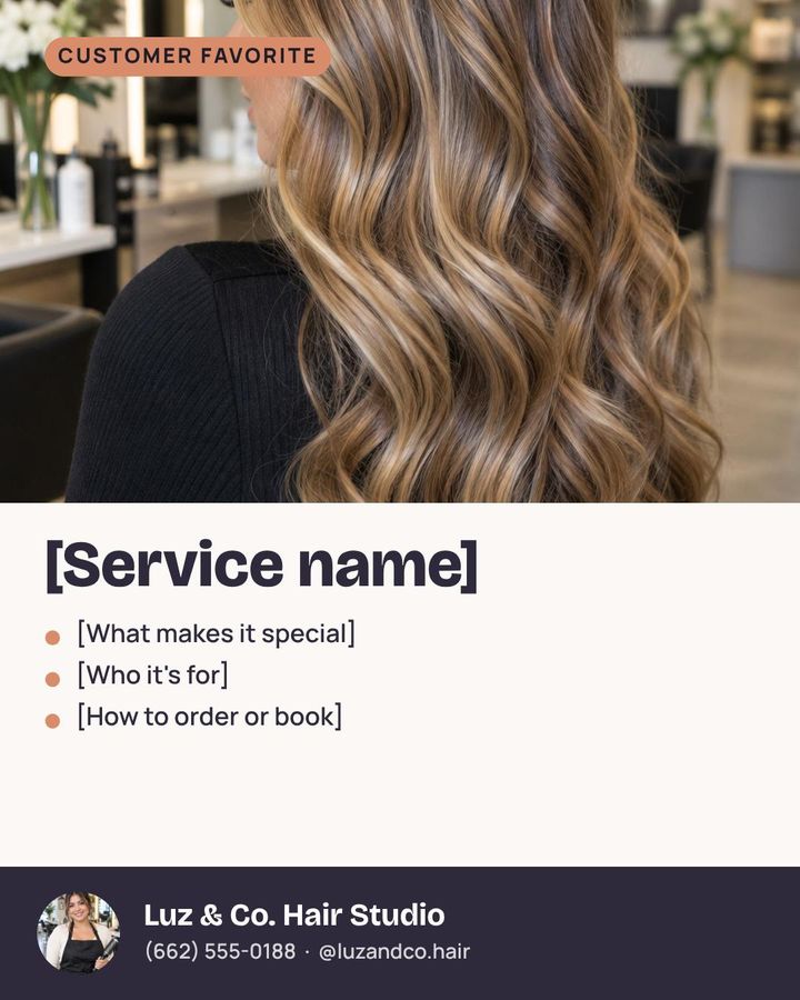 Sample service spotlight post