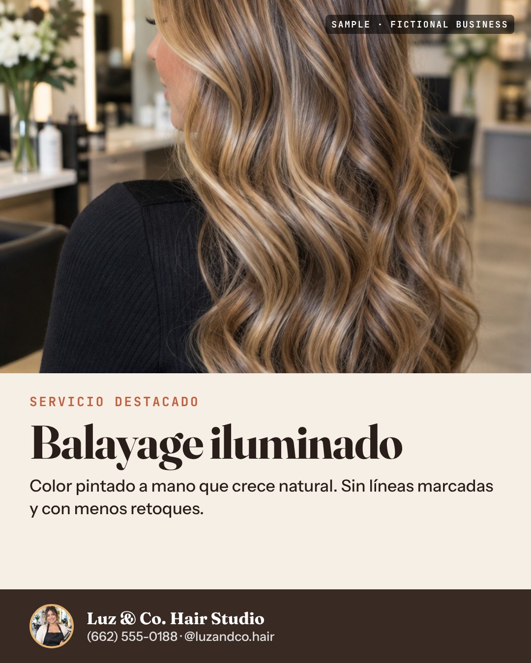 Sample Spanish service spotlight post