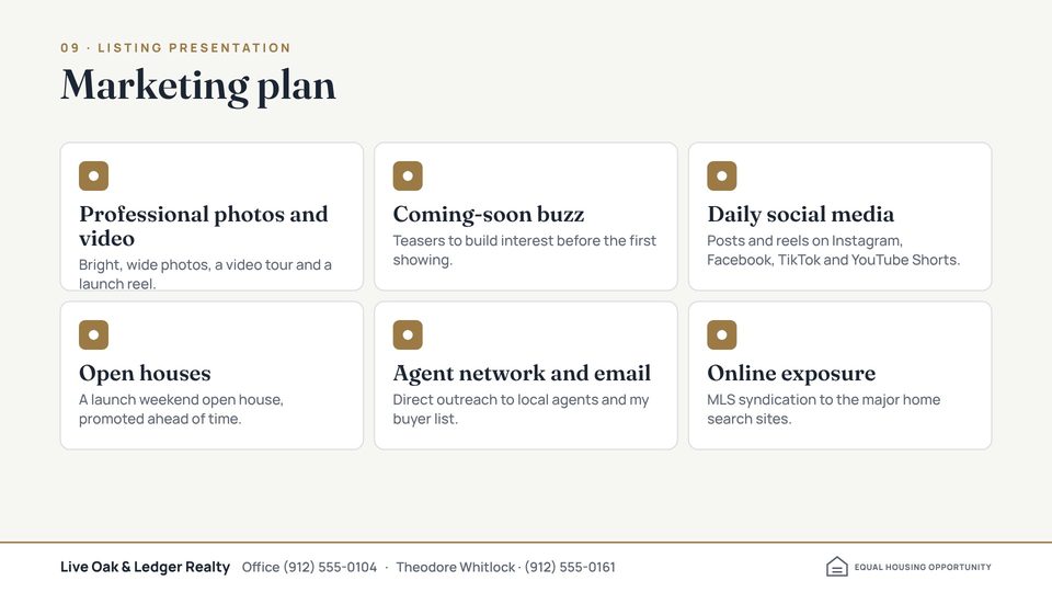 Slide 9: marketing plan